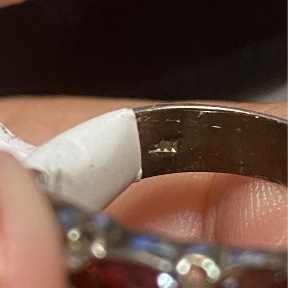 Ring Size 7.5 Garnet Sterling Silver 925 Women Semi-Precious Stone - Picture 9 of 12